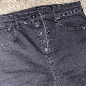Black boot cut American Eagle high waisted jeans